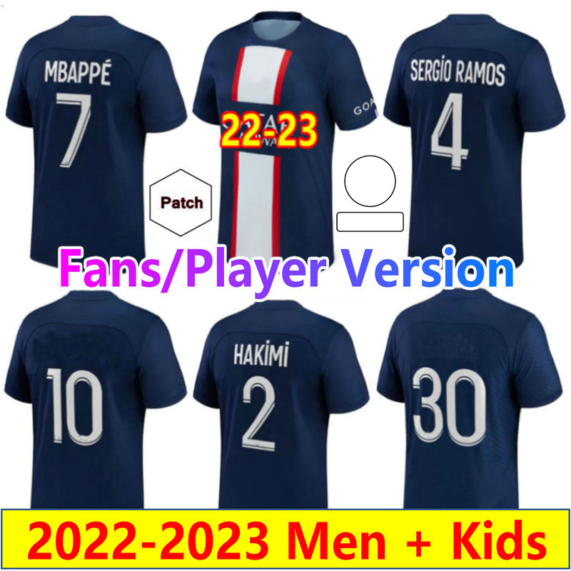 2022 2023 MBAPPE HAKIMI PLAYER #30 soccer jersey SERGIO RAMOS 22 23 Maillots de foot MARQUINHOS VERRATTI di maria Football shirt Men kids uniforms enfants foot mykit, Fans 21-22 away
2022 2023 MBAPPE HAKIMI PLAYER #30 soccer jersey SERGIO RAMOS 22 23 Maillots de foot MARQUINHOS VERRATTI di maria Football shirt Men kids uniforms enfants foot mykit, Fans 21-22 away