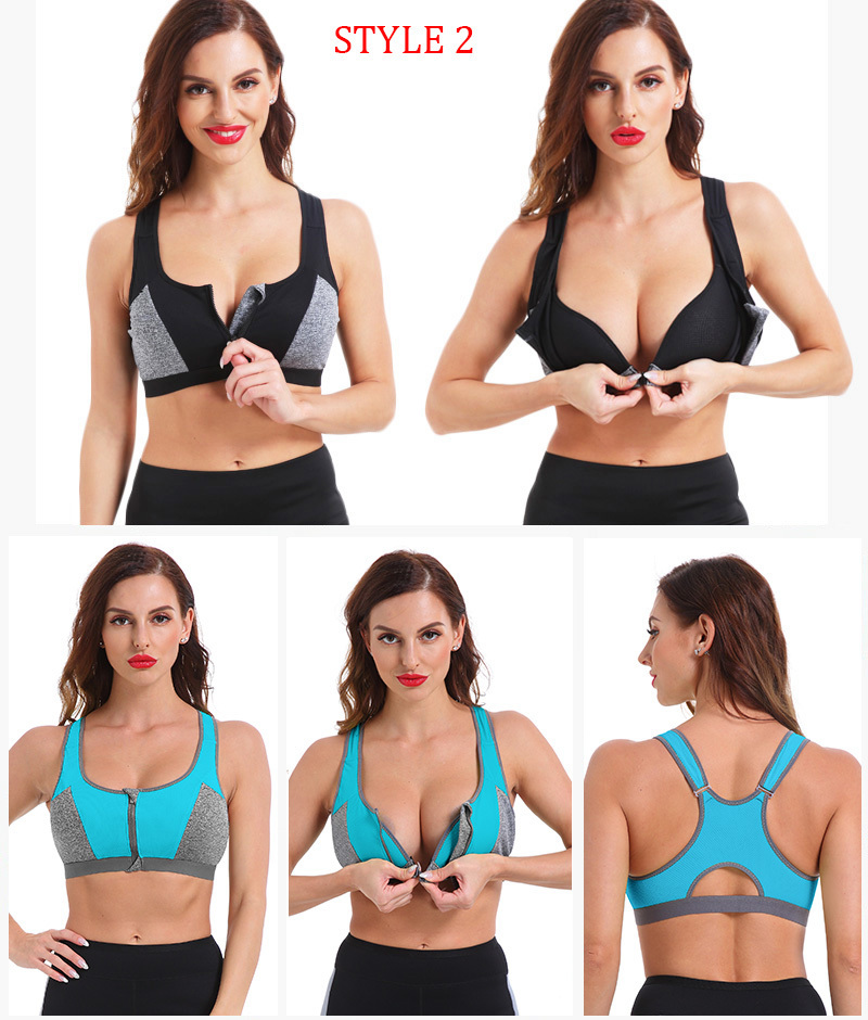 SEXYWG Zipper Sport Bra Yoga Shirt Women Sports Top Shockproof Tank Tops Crop Sexy Push Up Brassiere BH Sportswear Athletic Vest 220511