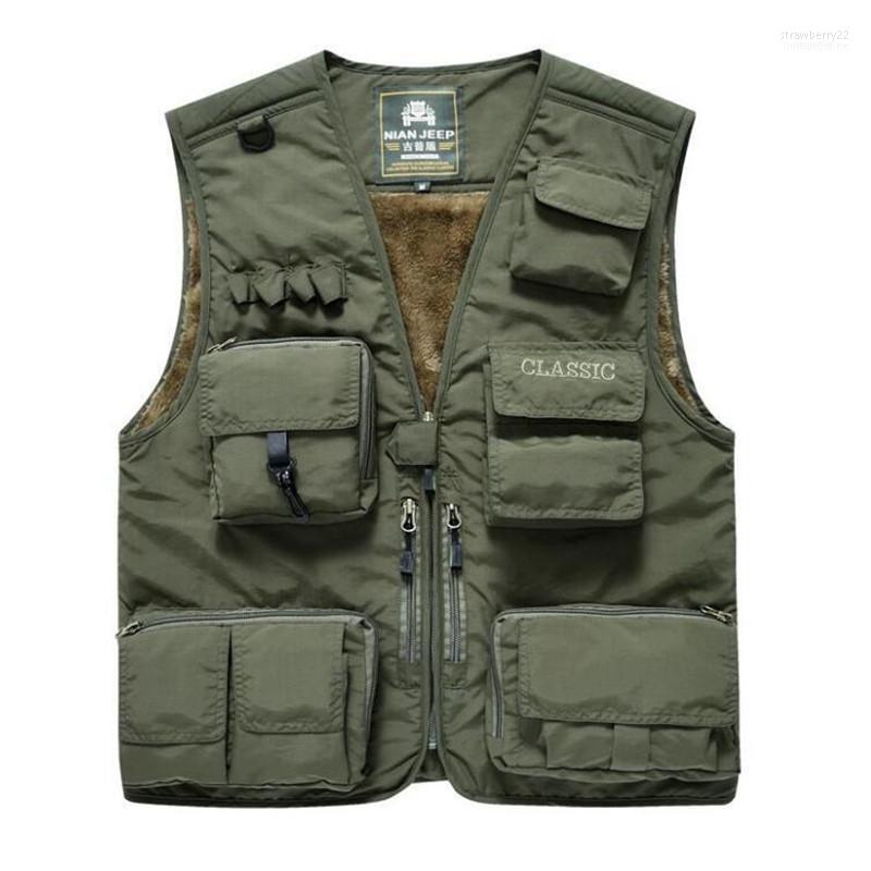 Winter Velvet Large 4XL Men Vest With Many Pockets Casual Pographer Work Outerwear Sleeveless Jacket Male Waistcoat1 Stra22, Khaki
Winter Velvet Large 4XL Men Vest With Many Pockets Casual Pographer Work Outerwear Sleeveless Jacket Male Waistcoat1 Stra22, Khaki