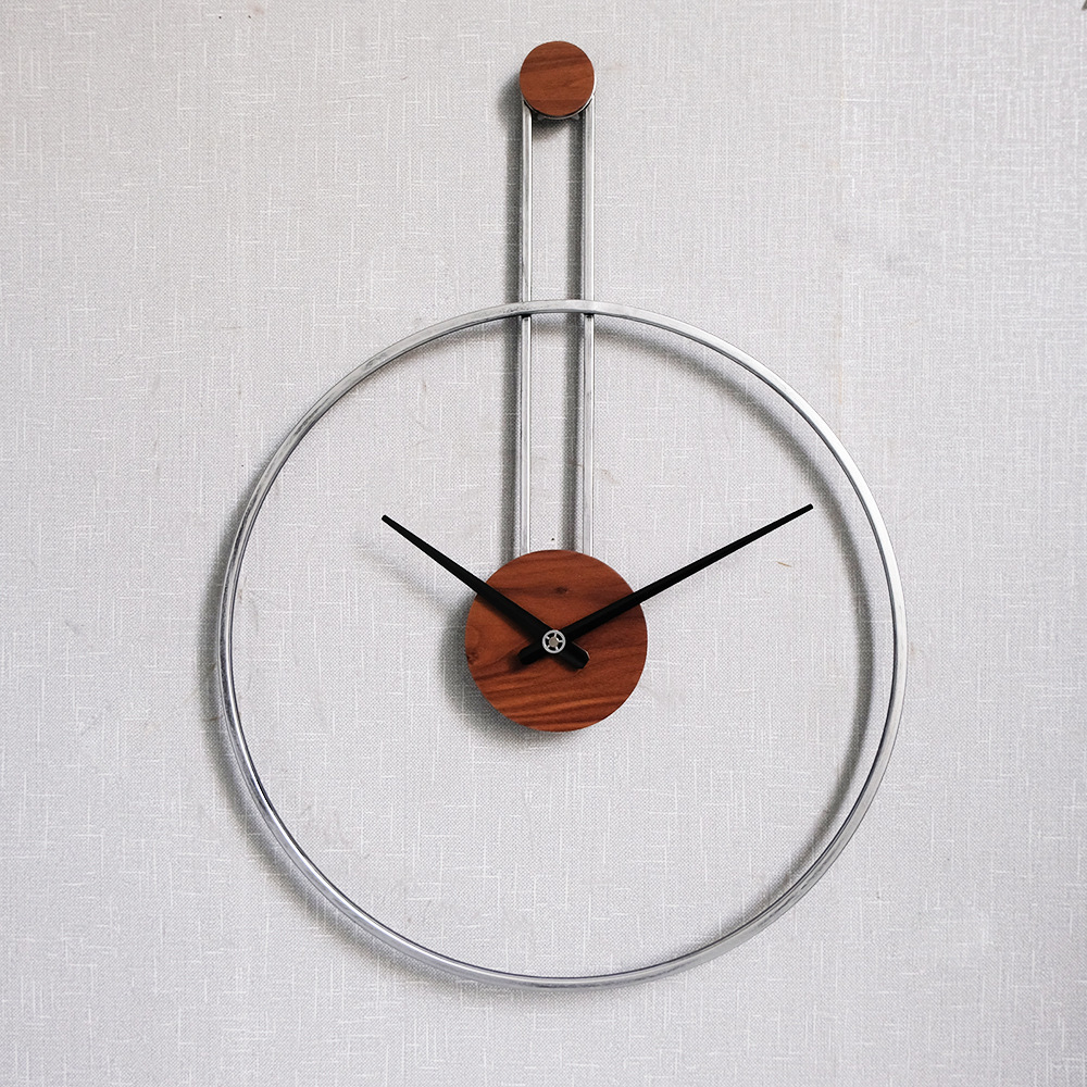 Simple Wrought Iron Wall Clocks Quartz Bedroom Decoration Living Room Home Decorative Modern Hungclock