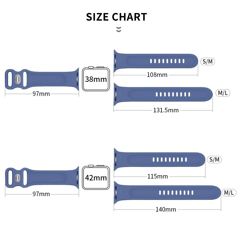Silicone Strap For Apple Watch Band 7 41mm/45mm Series 6 SE 5 4 42mm/44mm Rubber Wristband iWatch 3 2 1 38/40mm Smart Bracelet free shipping