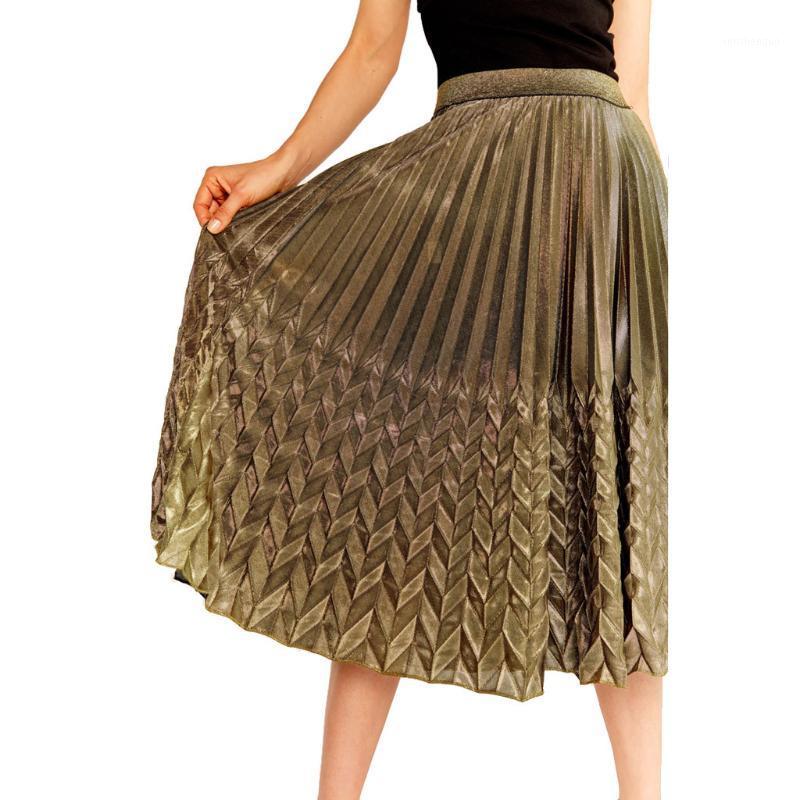 Skirts Women Clothes 2022 Fashion Lady' High Waist Gilded Stretch Pleated Half-Length A-Shaped Skirt Drop Arrival, Gold
Skirts Women Clothes 2022 Fashion Lady' High Waist Gilded Stretch Pleated Half-Length A-Shaped Skirt Drop Arrival, Gold