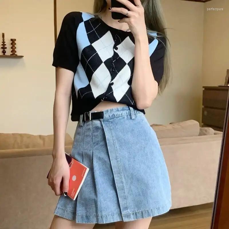 Women's Knits & Tees Summer Short Sleeve Argyle Cardigan Women Casual Single Button Knitted Sweater Blusa De Frio Feminin Pull Femme Mujer P, Black
Women's Knits & Tees Summer Short Sleeve Argyle Cardigan Women Casual Single Button Knitted Sweater Blusa De Frio Feminin Pull Femme Mujer P, Black