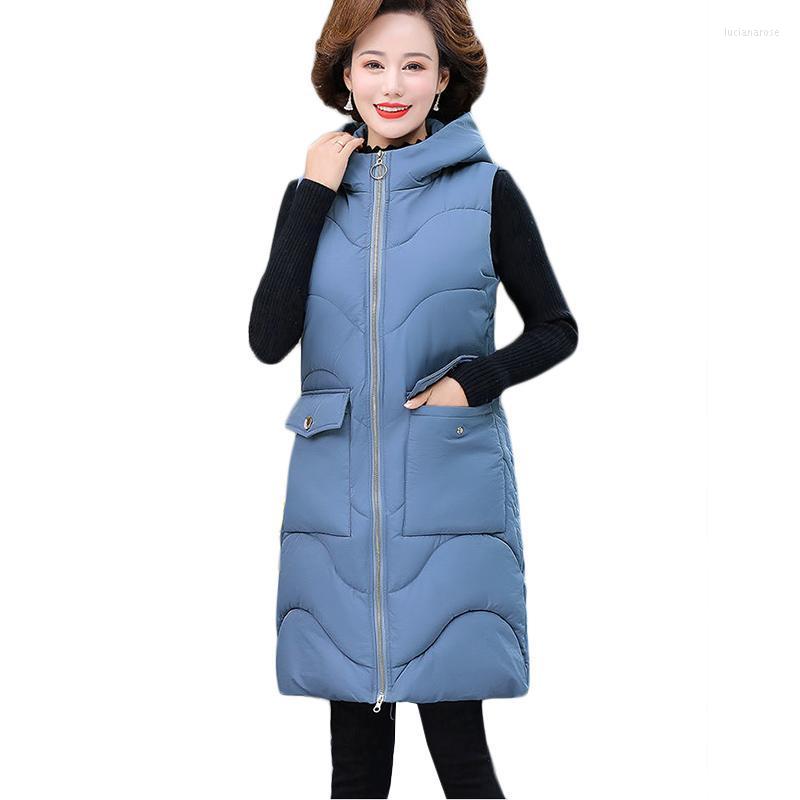 Women's Vests Autumn Winter Cold Warm Waistcoat Fashion Middle-aged Long Down Cotton Vest Casual Hooded Parka Overcoat 6XL Luci22, Black
Women's Vests Autumn Winter Cold Warm Waistcoat Fashion Middle-aged Long Down Cotton Vest Casual Hooded Parka Overcoat 6XL Luci22, Black
