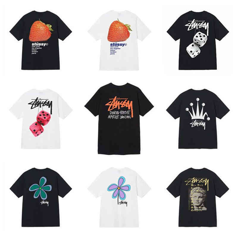 Designer Fashion Stusy Classic Mens And Womens T Shirt Short Sleeves Strawberry Dice Print Loose Summer High Street Stusi Round Collar Tees, 24
Designer Fashion Stusy Classic Mens And Womens T Shirt Short Sleeves Strawberry Dice Print Loose Summer High Street Stusi Round Collar Tees, 24