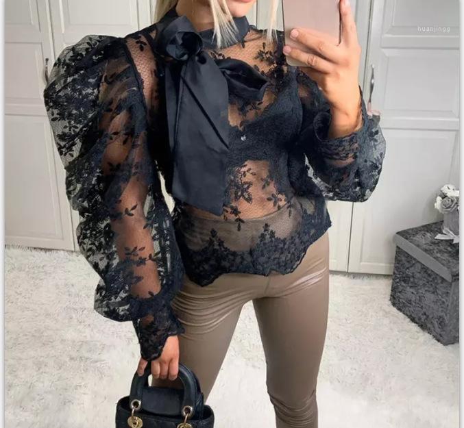 Sexy Women Mesh Lace Patchwork Tied Neck Puffed Sleeve Blouse Shirts Long Bow Tie Collar Shirt Tops Fashion Clothe Women' Blouses, White
Sexy Women Mesh Lace Patchwork Tied Neck Puffed Sleeve Blouse Shirts Long Bow Tie Collar Shirt Tops Fashion Clothe Women' Blouses, White