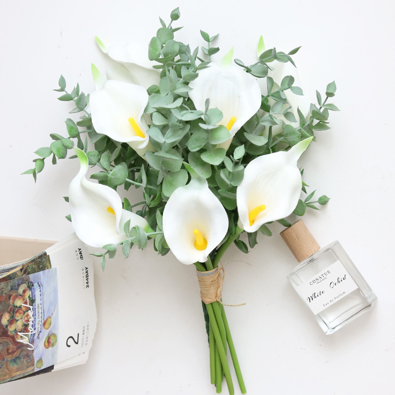 Anti-real flower forest Eucalyptus hand-held flower simulation bride wedding home desktop props decorative