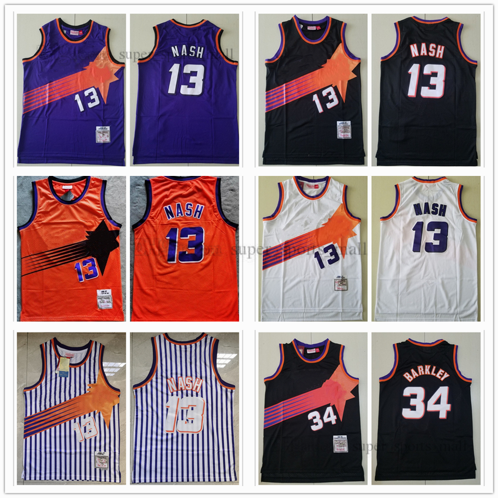 Retro Mitchell and Ness Basketball Jerseys 34 Charles 13 Steve Barkley Nash Stitched Hot Jersey Shorts White Stripe Orange Black 1993-94 1996-97, As picture
Retro Mitchell and Ness Basketball Jerseys 34 Charles 13 Steve Barkley Nash Stitched Hot Jersey Shorts White Stripe Orange Black 1993-94 1996-97, As picture