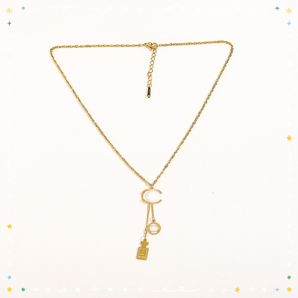 Never Fading 14K Gold Plated Luxury Brand Designer Pendants Necklaces Stainless Steel Letter Choker Pendant Necklace Chain Jewelry Accessories With Steel Seal
Never Fading 14K Gold Plated Luxury Brand Designer Pendants Necklaces Stainless Steel Letter Choker Pendant Necklace Chain Jewelry Accessories With Steel Seal