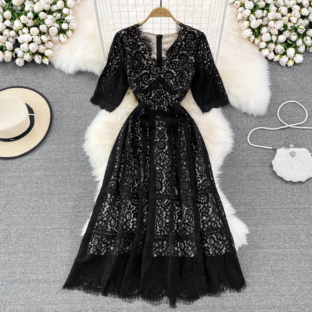 New Casual Spring Autumn Floral Print Slim Lady Short Dress A Line V Neck Chiffon Pullover Mid-Calf Women Dresses 2022, Black
New Casual Spring Autumn Floral Print Slim Lady Short Dress A Line V Neck Chiffon Pullover Mid-Calf Women Dresses 2022, Black