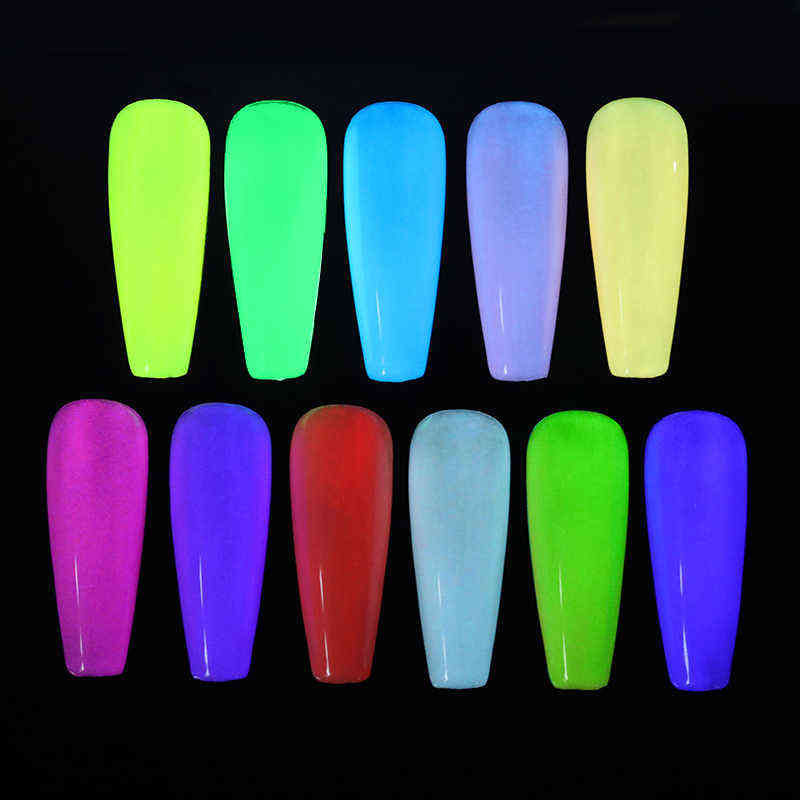 NXY Nail Gel 7 5ml Luminous Polish Glow in Dark Color Semi Permanent Soak Off Uv Led Varnish Fluorescent s Art 0328