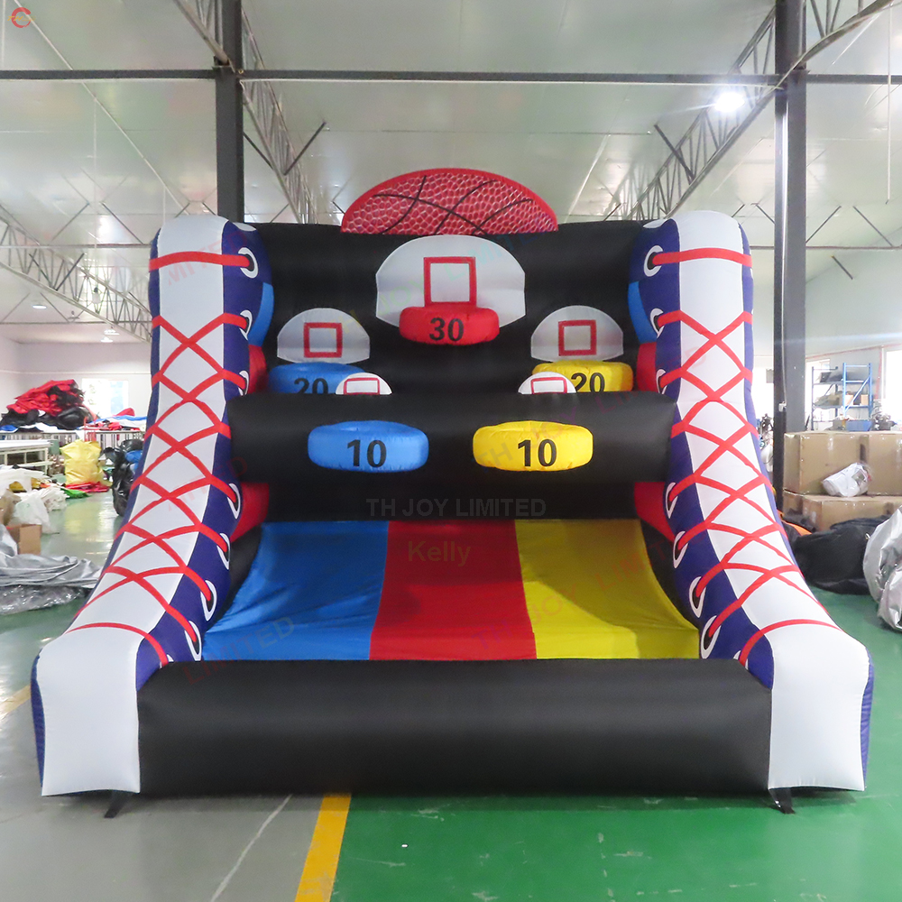 Free Ship Outdoor Activities inflatable basketball toss sport game commercial carnival rental inflatable ball shooting sport game toys for sale
