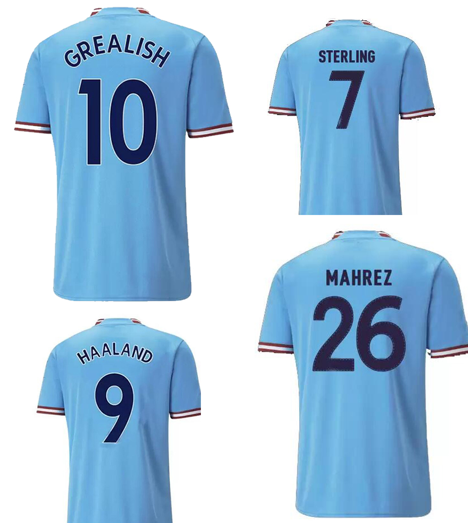 

10 STERLING 23-24 Soccer Jerseys Thai Quality Customied GREALISH 7 9 HAALAND BERNARDO 20 yakuda local online store Dropshipping Accepted Custom football wear, 22-23 3rd away