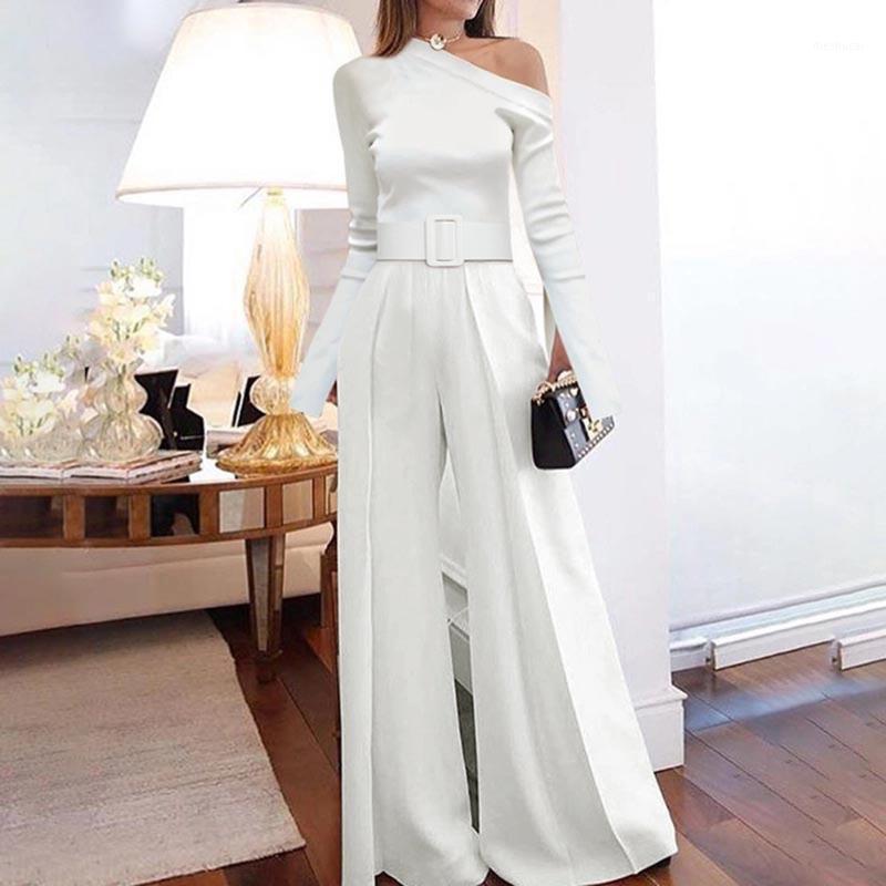Women' Two Piece Pants One Shoulder Casual Long Sleeve Romper High Waist Jumpsuit With Belt Elegant Overalls Female Loose Jumpsuit#8
Women' Two Piece Pants One Shoulder Casual Long Sleeve Romper High Waist Jumpsuit With Belt Elegant Overalls Female Loose Jumpsuit#8