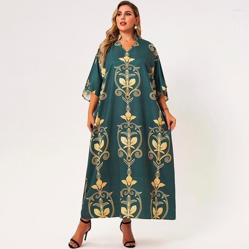 Plus Size Dresses Summer Dress Women 2022 Green V-neck Bat Half Sleeve Vintage Golden Vine Floral Printing Loose Casual Maxi Jona22, As pic
Plus Size Dresses Summer Dress Women 2022 Green V-neck Bat Half Sleeve Vintage Golden Vine Floral Printing Loose Casual Maxi Jona22, As pic