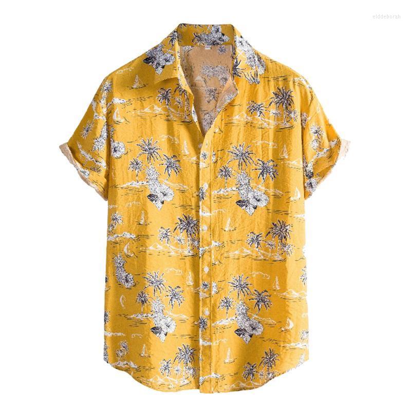 Men's Casual Shirts Men Cotton Linen Top Fashion Summer Loose Short Sleeved Turn Down Collar Buttons Shirt Brand Hawaii ShirtsMen's Eldd22, Yellow
Men's Casual Shirts Men Cotton Linen Top Fashion Summer Loose Short Sleeved Turn Down Collar Buttons Shirt Brand Hawaii ShirtsMen's Eldd22, Yellow