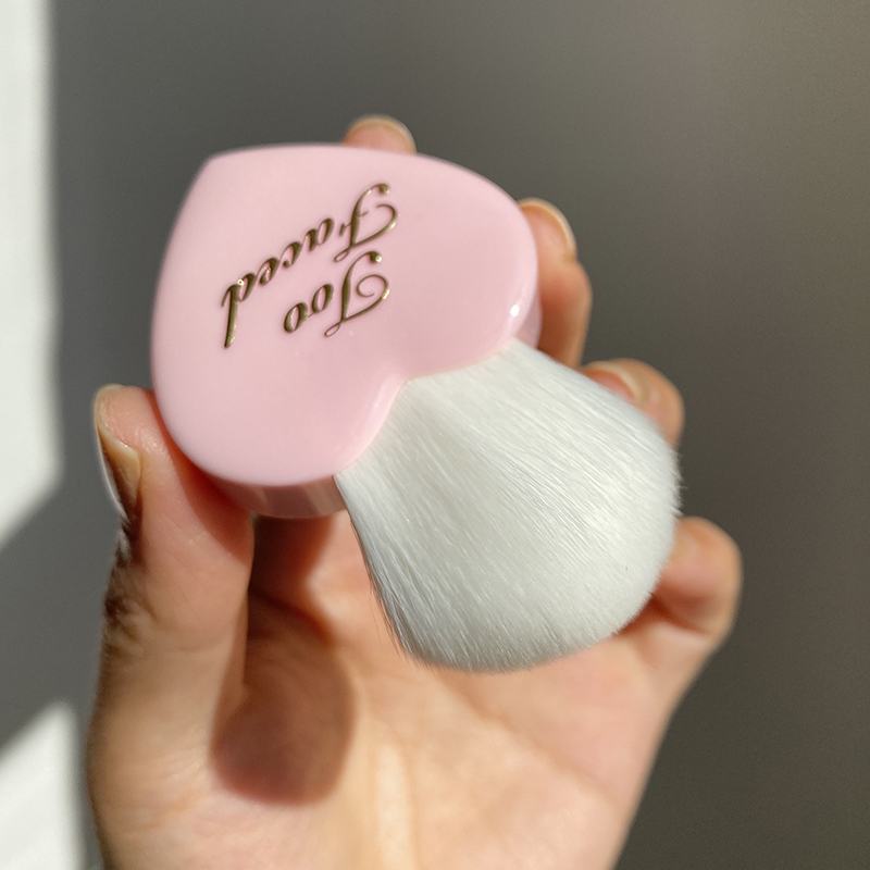 Makeup Brush Heart Shaped Blush Highlighter Kabuki Goat Hair Loose Powder es 220722