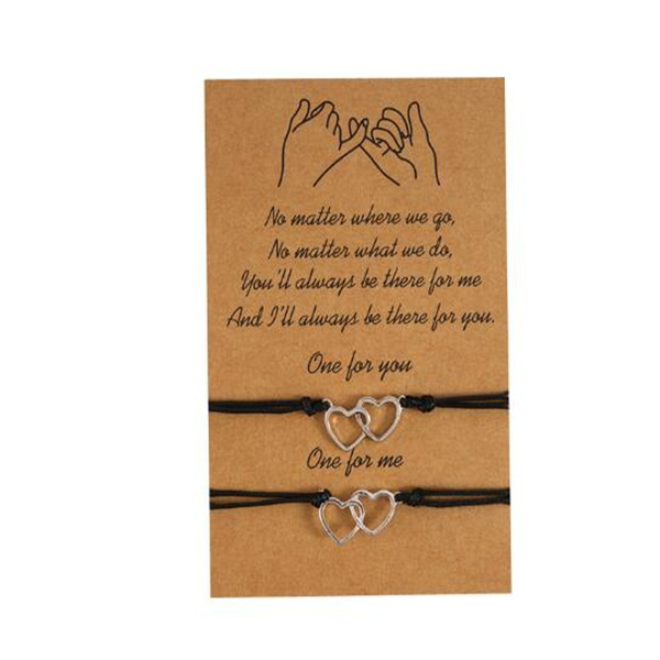 2pcs/set Charm Couple Friendship Bracelet Love Heart Daisy Volcanic Stone Bead Bangles Bracelet For Women Men Lucky Wish Jewelry GC1227