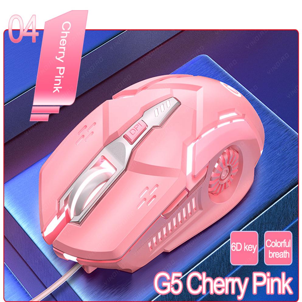 G5 Wired PC Mouse Inphic USB Mice 3200DPI Adjustable 6 Programmable Buttons colourful breath Optical Tracking Ergonomic Str