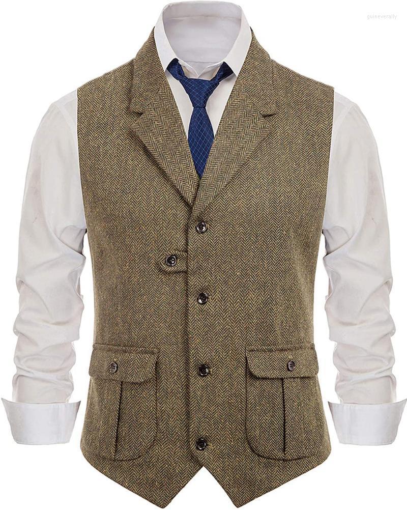 Men's Vests Mens Suit Brown Vest Lapel Wool Herringbone Retro Tooling Waistcoat Casual Formal Business Groomman For Wedding Working Guin22, Black
Men's Vests Mens Suit Brown Vest Lapel Wool Herringbone Retro Tooling Waistcoat Casual Formal Business Groomman For Wedding Working Guin22, Black