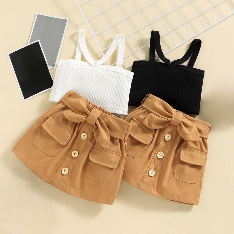Clothing Sets Toddler Baby Girl Clothes Summer Solid Color Strap Bowknot Crop Tops Bow Knot Skirt Short Pants 2pcs Outfits 6M-5YClothing, Black
Clothing Sets Toddler Baby Girl Clothes Summer Solid Color Strap Bowknot Crop Tops Bow Knot Skirt Short Pants 2pcs Outfits 6M-5YClothing, Black