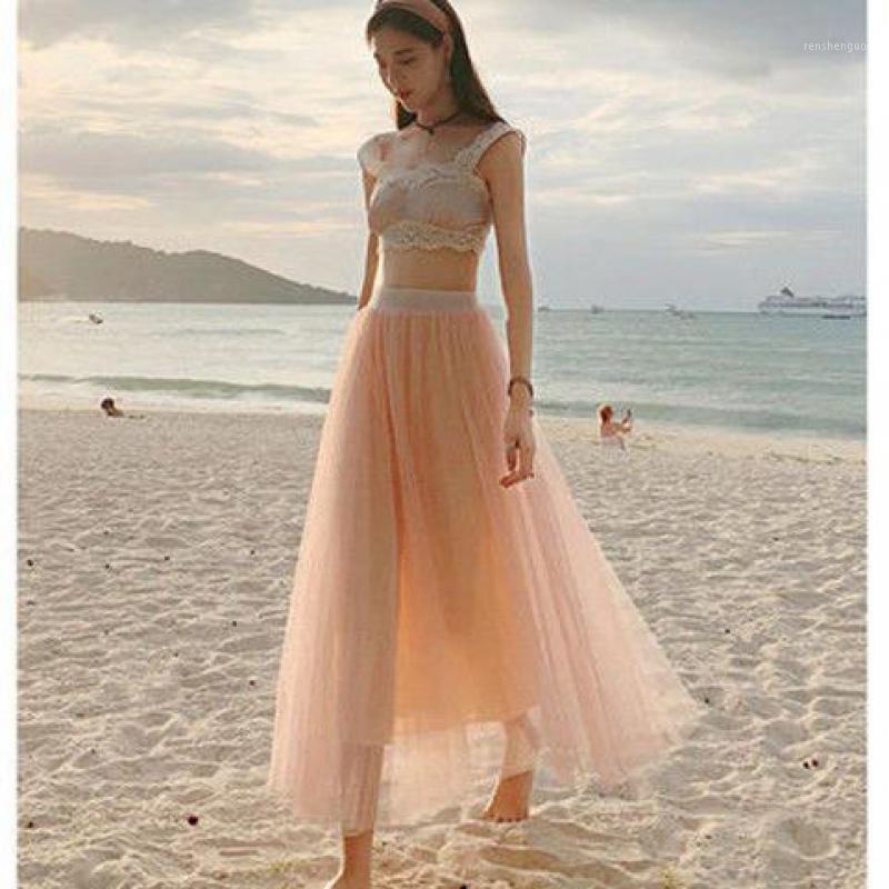 Skirts Fashion Mesh Skirt 2022 Summer Lengthened Beach Female Elegant Office Long Solid Color High Waist A-line
Skirts Fashion Mesh Skirt 2022 Summer Lengthened Beach Female Elegant Office Long Solid Color High Waist A-line