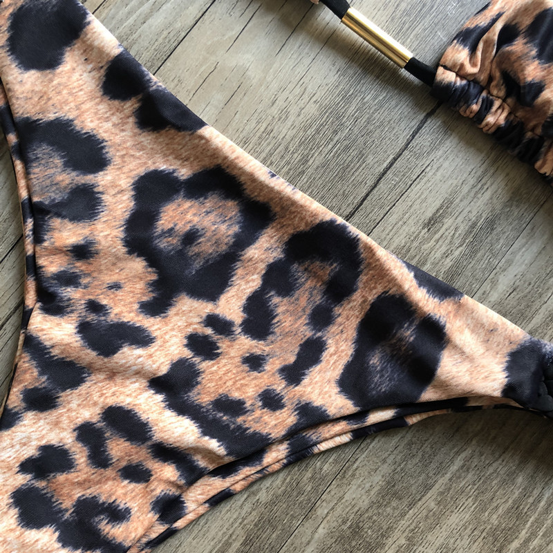 Sexy Leopard Bikinis Micro Bikini Set Push Up Thong Biquini High Cut Swimwear Women Mini Swimsuit Female Bathing Suit 220611