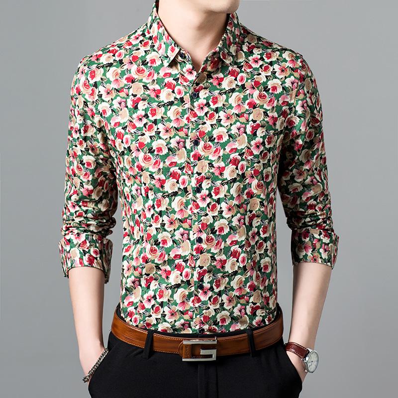 Men's Casual Shirts Men Cotton Floral Shirt Arrival 2022 Fashion Printing Clothes Long Sleeve Flowers Printed Dress ShirtMen's, Gray
Men's Casual Shirts Men Cotton Floral Shirt Arrival 2022 Fashion Printing Clothes Long Sleeve Flowers Printed Dress ShirtMen's, Gray