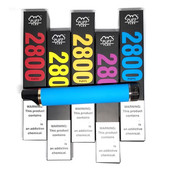 PUFF FLEX Disposable Cigarettes 2800 Puffs Bars Vape Pen 1500mAh Battery 10ML Pods Cartridge
PUFF FLEX Disposable Cigarettes 2800 Puffs Bars Vape Pen 1500mAh Battery 10ML Pods Cartridge