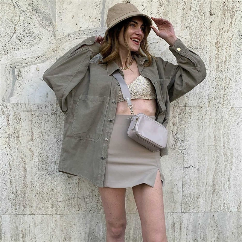Women Shirt Oversized Long Sleeves High Fashion Chic Lady Woman Shirt Overshirt Button Up Tops 210709, As picture
Women Shirt Oversized Long Sleeves High Fashion Chic Lady Woman Shirt Overshirt Button Up Tops 210709, As picture