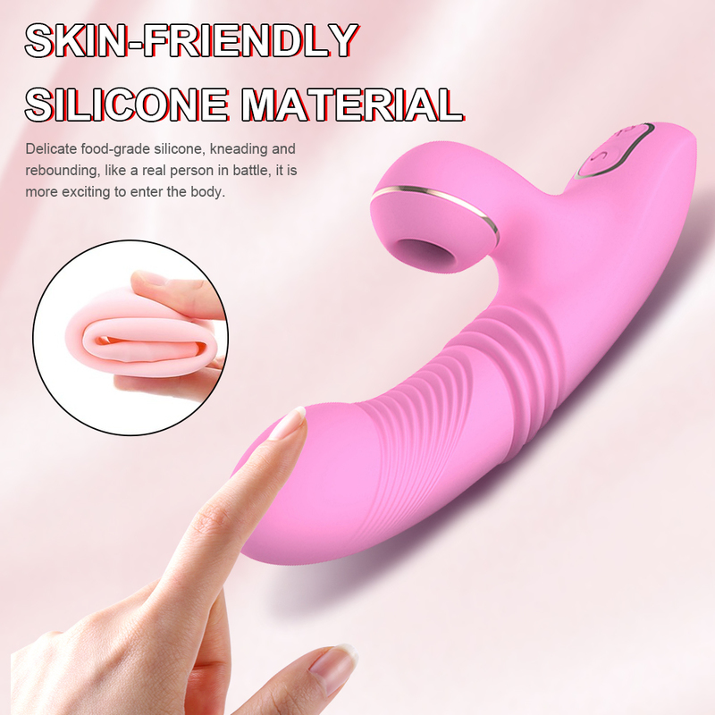 Clitoral Sucker Vagina Vibrator Heating Thrusting Sucking Vibrating Dildo Nipple Sex Toy for Adults 18 Women Masturbator Product 220329