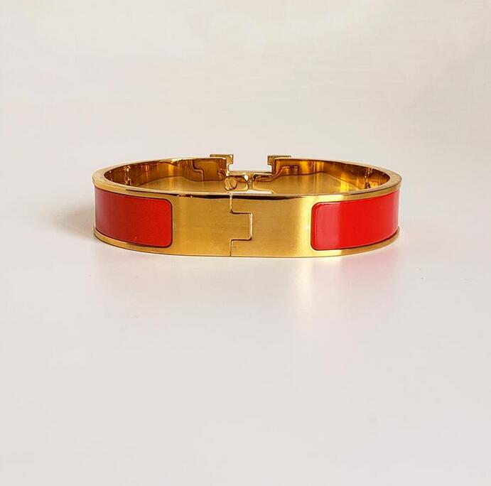 fashion jewelry men women bracelets classics orange high quality design bangle stainless steel gold buckle