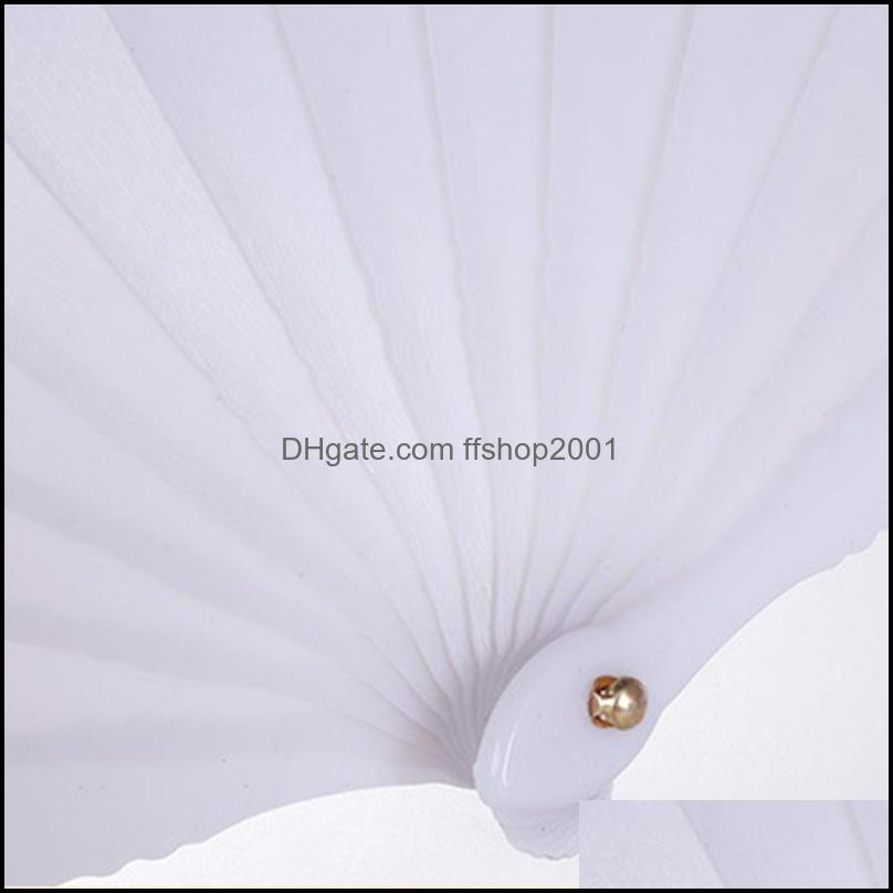 Party Favor Event Supplies Festive Home Garden Folding Rainbow Fan Printing Crafts Festival Decoration Plastic Hand Held Dance Fan4754775