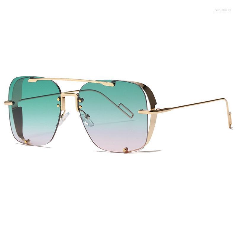 Sunglasses Trendy Men's Steampunk Ladies Fashion Square Metal Rimless Glasses UV400 Gafas De SolSunglasses
Sunglasses Trendy Men's Steampunk Ladies Fashion Square Metal Rimless Glasses UV400 Gafas De SolSunglasses