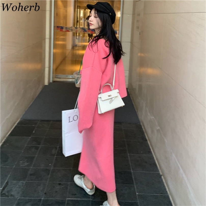 Skirts 2 Piece Set Women Knitting Pullover Sweater Casual Loose Knitted Skirt Autumn Winter Korean Suit 210422