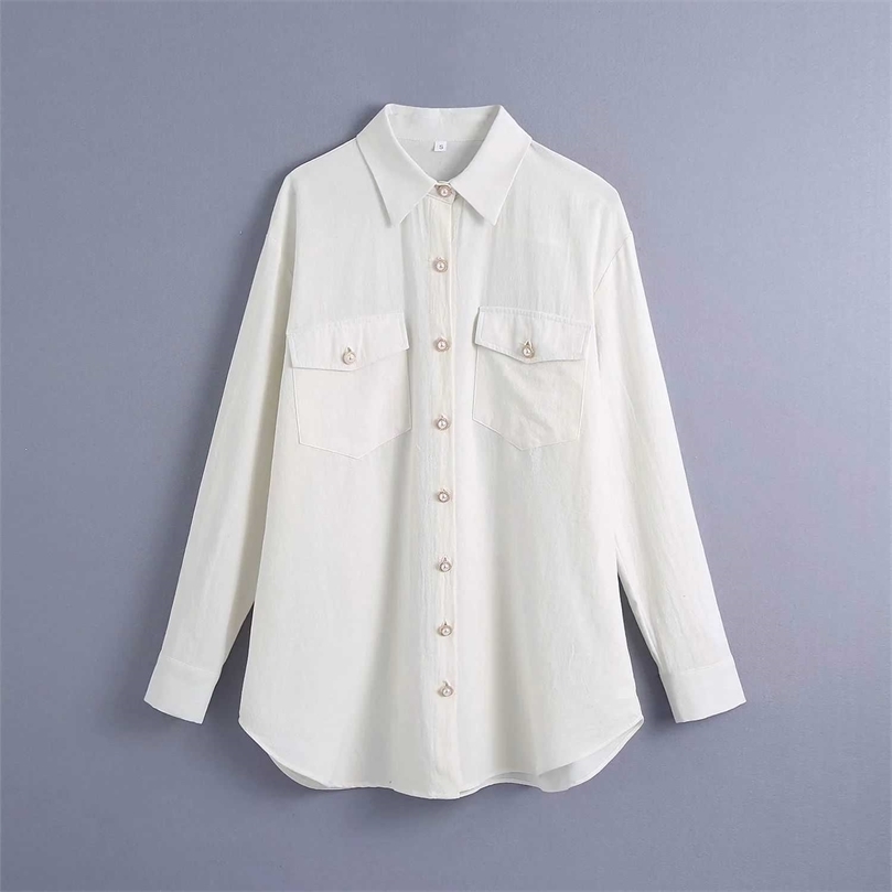Women white Blouse Shirt Long Sleeves Collared Pearl Buttons Elegant Fashion Woman Blouse Shirt Tops Femme Mujer blusas 210709
Women white Blouse Shirt Long Sleeves Collared Pearl Buttons Elegant Fashion Woman Blouse Shirt Tops Femme Mujer blusas 210709