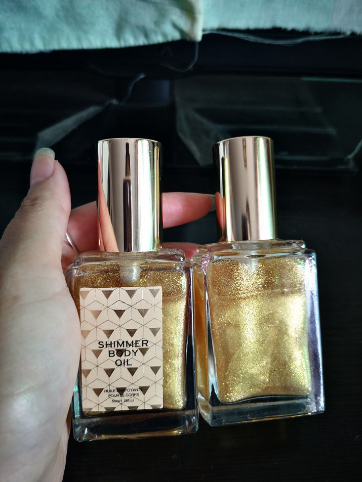 Beauty Items Brand New Cosmetics Shimmer Body Oil 50ML Face Glitter Highlight Liquid Oiled Primer Makeup Body Glow and Moisturized Skin Care Free Ship