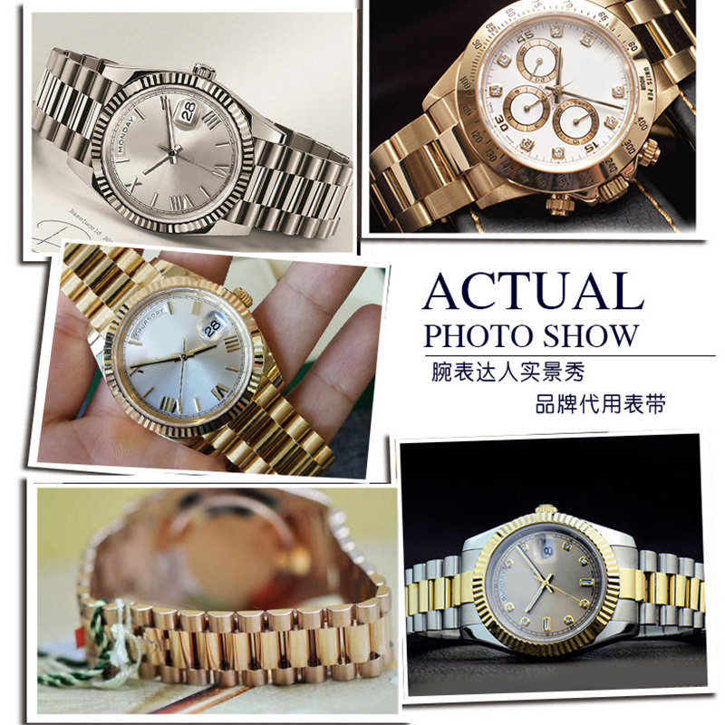 Watch Band For Rolex DATEJUST DAY DATE OYSTERPERTUAL DATE Stainless Steel Strap Accessories 13 17 20 21mm Bracelet 220624