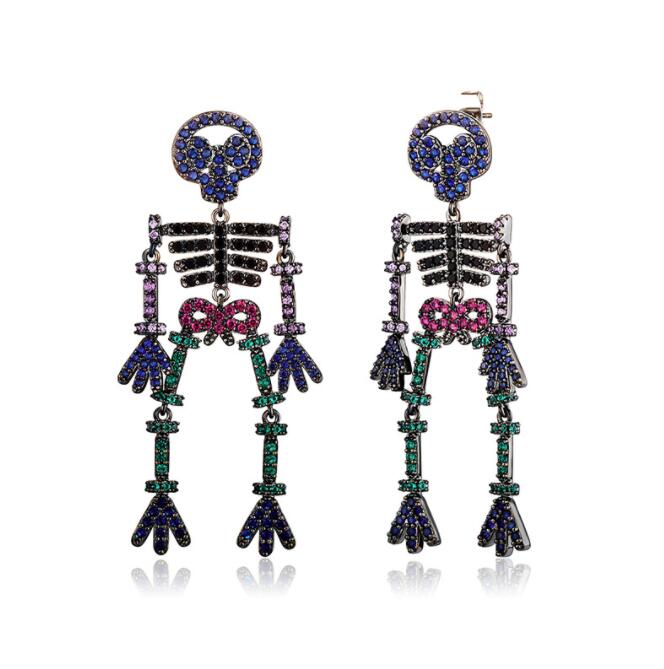 Hip Hop CZ Stone Paved Bling Ice Out Skeleton Skull Dangle Drop Earrings for Men Women Unisex Rapper Jewelry Gift
Hip Hop CZ Stone Paved Bling Ice Out Skeleton Skull Dangle Drop Earrings for Men Women Unisex Rapper Jewelry Gift