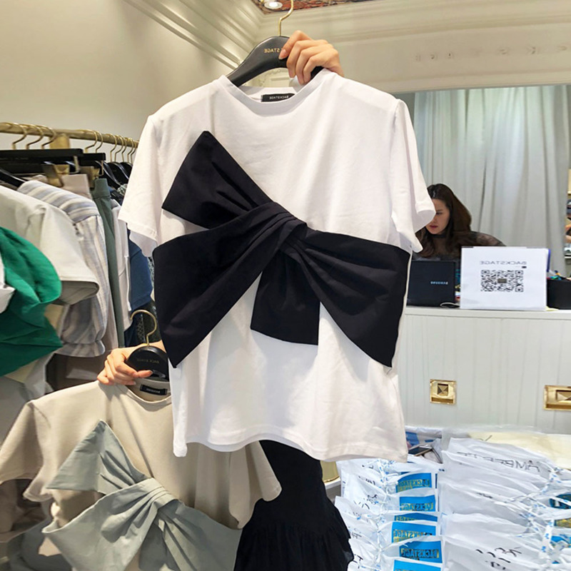 Korean 2022 Summer New Style Casual T-Shirts Sweet Bow White Short Sleeve Women's Loose Clothes Tees 0613
Korean 2022 Summer New Style Casual T-Shirts Sweet Bow White Short Sleeve Women's Loose Clothes Tees 0613