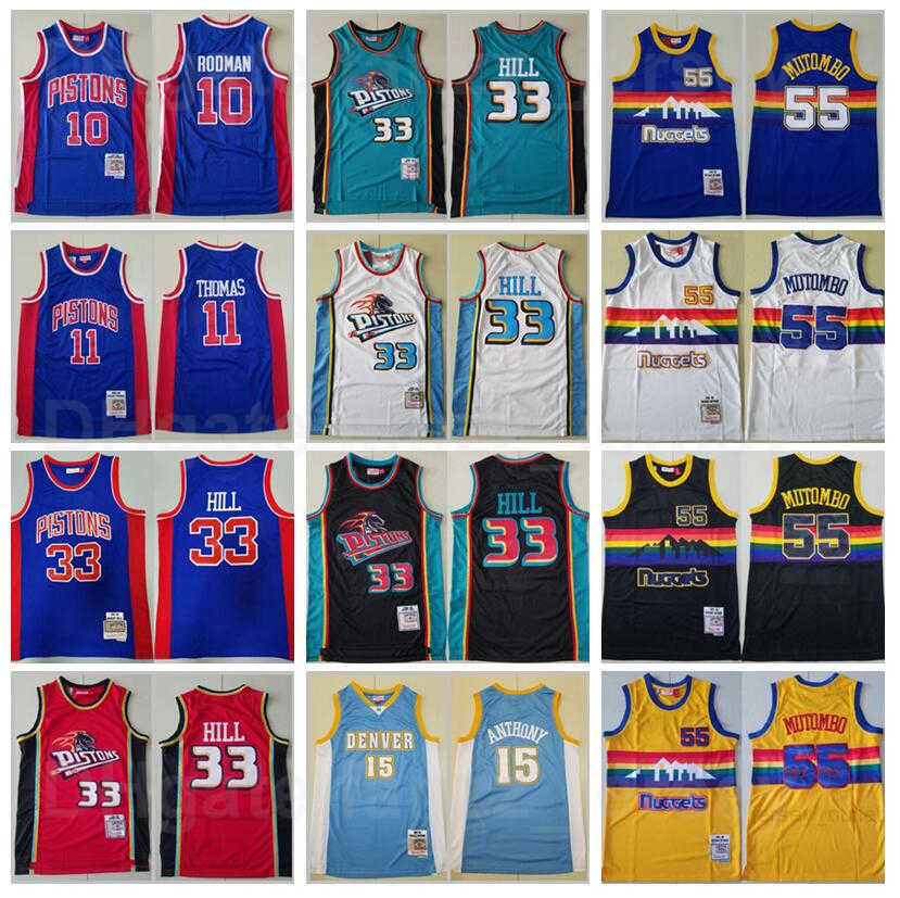 Retro Basketball Isiah Thomas Mitchell Ness Jersey 11 Grant Hill 33 Dennis Rodman 10 Dikembe Mutombo 55 Carmelo Anthony 15 Allen Iverson 3 Blue White Black Vintage
Retro Basketball Isiah Thomas Mitchell Ness Jersey 11 Grant Hill 33 Dennis Rodman 10 Dikembe Mutombo 55 Carmelo Anthony 15 Allen Iverson 3 Blue White Black Vintage