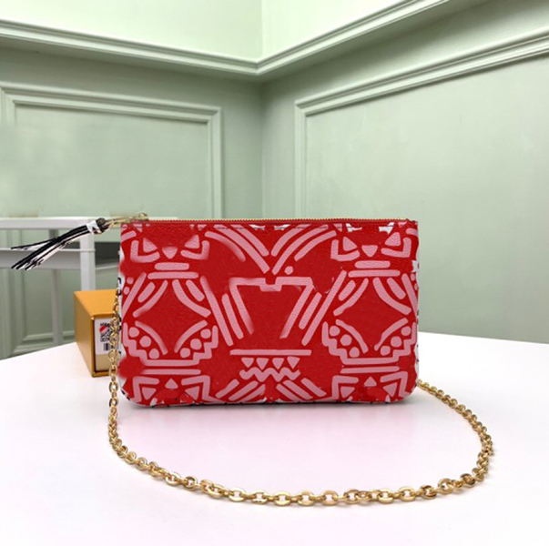 CRAFTY DOUBLE ZIP POCHETTE Shoulder Bags chain handbags Removable Strap Abstract M69203 Colorful Graphic Print Versatile cross body Pouch Several Pockets Y44h#, I need to see other bags
CRAFTY DOUBLE ZIP POCHETTE Shoulder Bags chain handbags Removable Strap Abstract M69203 Colorful Graphic Print Versatile cross body Pouch Several Pockets Y44h#, I need to see other bags