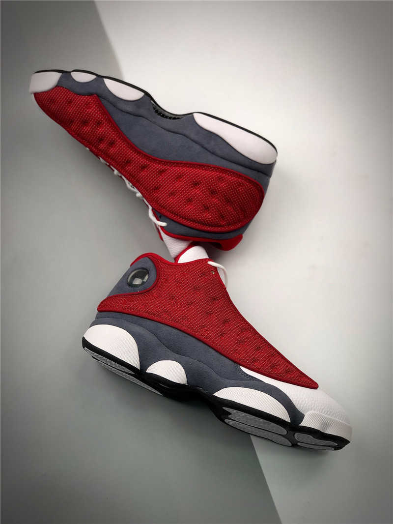 Shoes Authentic 13 Red Flint Outdoor Men Gym-red Grey White Black Navy University Blue Real Fiber 3m Reflective Original