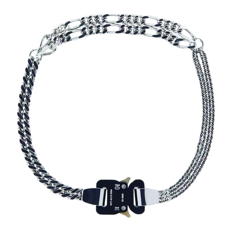 Chains ALYX 9SM Metal Lock Stitching Combination Necklace Trendy Men's Niche Titanium Steel Hip-Hop Fashion Jewelry AccessoriesChains
Chains ALYX 9SM Metal Lock Stitching Combination Necklace Trendy Men's Niche Titanium Steel Hip-Hop Fashion Jewelry AccessoriesChains