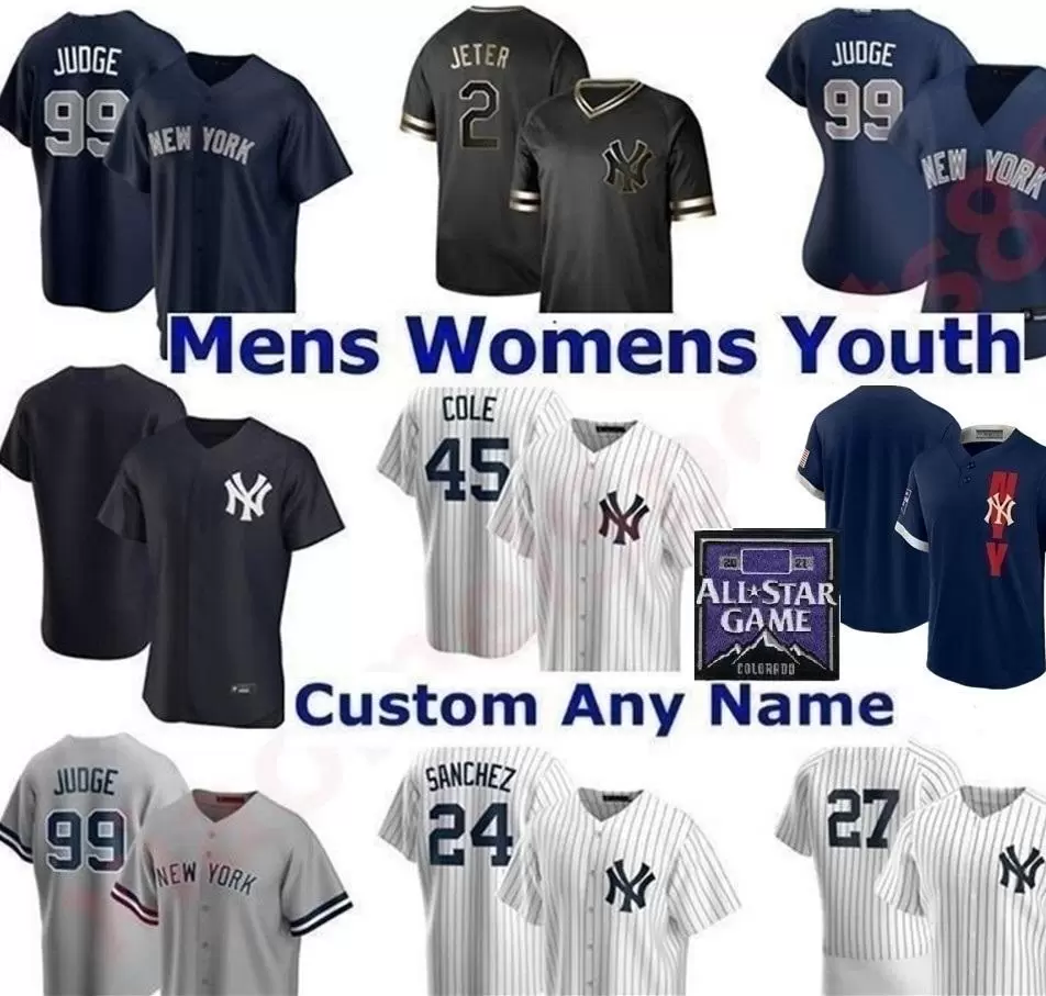 NY 2021 All-Star Game Baseball jerseys Gerrit Cole Derek Jeter Gary Sanchez DJ LeMahieu Aaron Judge Yankees Gleyber Torres Giancarlo Stanton, As shown in illustration
NY 2021 All-Star Game Baseball jerseys Gerrit Cole Derek Jeter Gary Sanchez DJ LeMahieu Aaron Judge Yankees Gleyber Torres Giancarlo Stanton, As shown in illustration