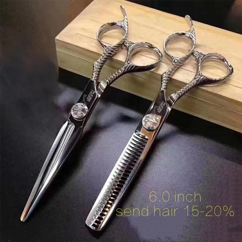 6 Professional Hair Salon JaGua Scissors Set Cutting Barber cut Thinning Shear dressing Tools 220317