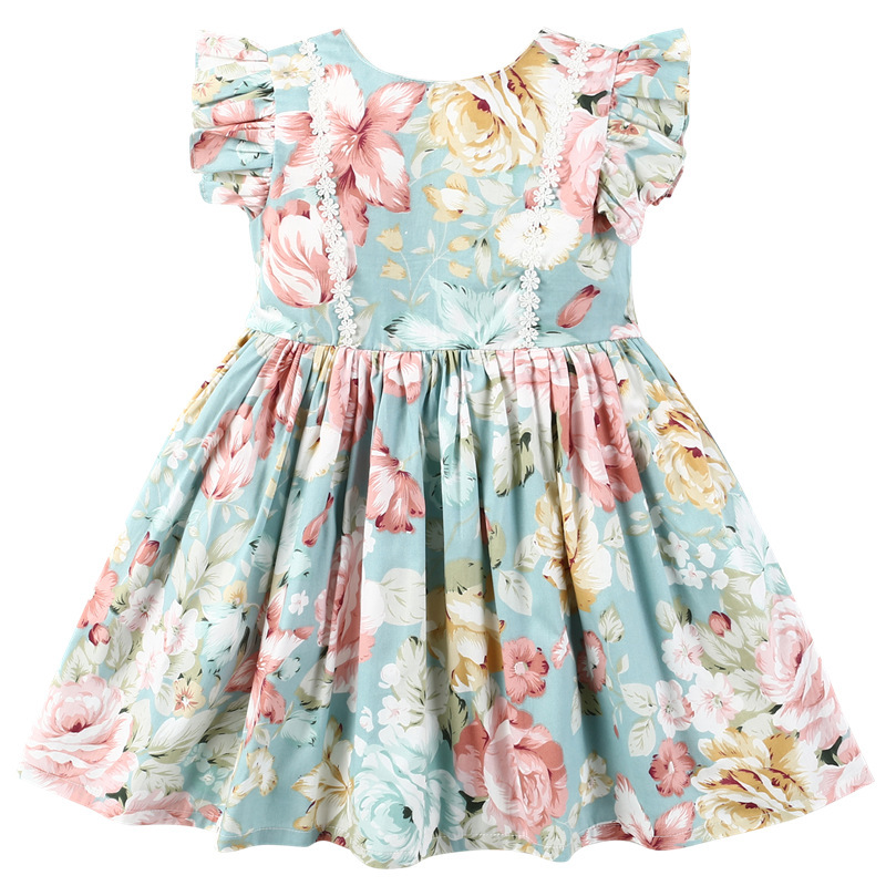 Baby & Kids Clothing Girl's Dresses Children's clothing summer new flying sleeve dress cotton girls printed, Multi-color
Baby & Kids Clothing Girl's Dresses Children's clothing summer new flying sleeve dress cotton girls printed, Multi-color