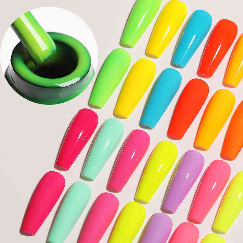 NXY Nail Gel 6 9pcs Neon Color Varnish Polish Set Fluorescence Salon Soak Off Uv Led Bright 0328