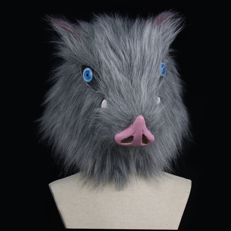 Anime Demon Slayer Hashibira Inosuke Mask Cosplay Wild Boar Pig Latex Masks Helmet Halloween Party Costume Prop 220715
Anime Demon Slayer Hashibira Inosuke Mask Cosplay Wild Boar Pig Latex Masks Helmet Halloween Party Costume Prop 220715