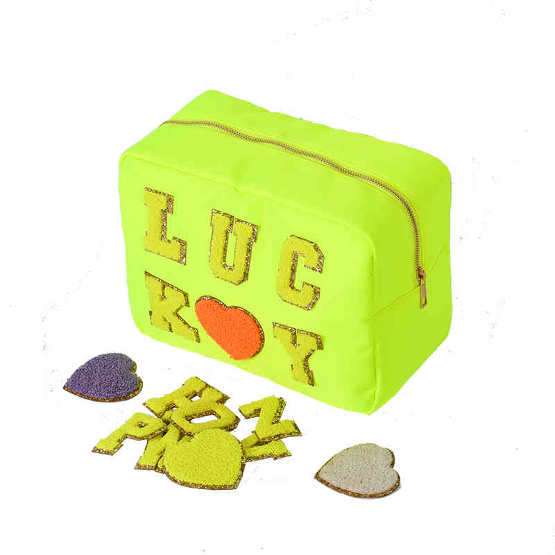 Cases Waterproof Nylon Makeup Bags Trousse Maquillage with Chenille Letter Patch s m l xl Size Outdoor Toiletries Girl Cosmetic Bag 220625, Green
Cases Waterproof Nylon Makeup Bags Trousse Maquillage with Chenille Letter Patch s m l xl Size Outdoor Toiletries Girl Cosmetic Bag 220625, Green